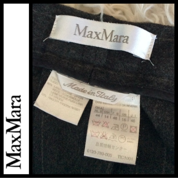 MaxMara Virgin Wool Menswear Pinstripe Wide Leg Trousers - Picture 5 of 9